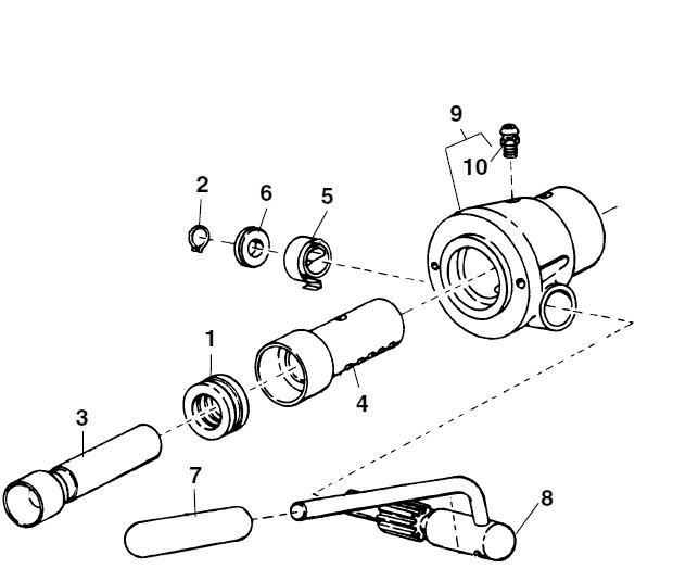 Rack And Pinion Assembly Diagram and Parts List for K-50-4 58960 Ridgid Drain Cleaner