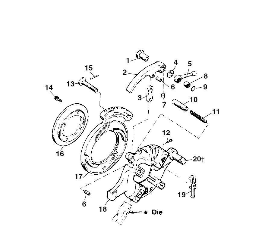 711 Npt Die Head Diagram and Parts List for 29863  Ridgid Pipe Tools