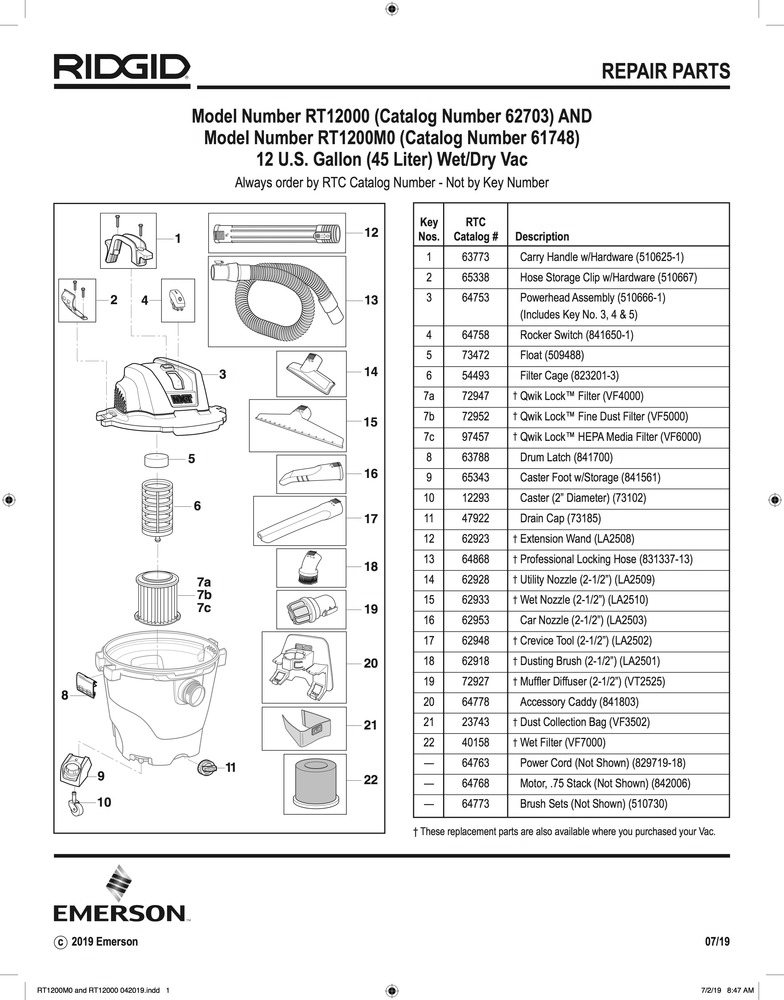Rt12000 072019.Jpg Diagram and Parts List for AM2265  Ridgid Industrial Fan / Circulator