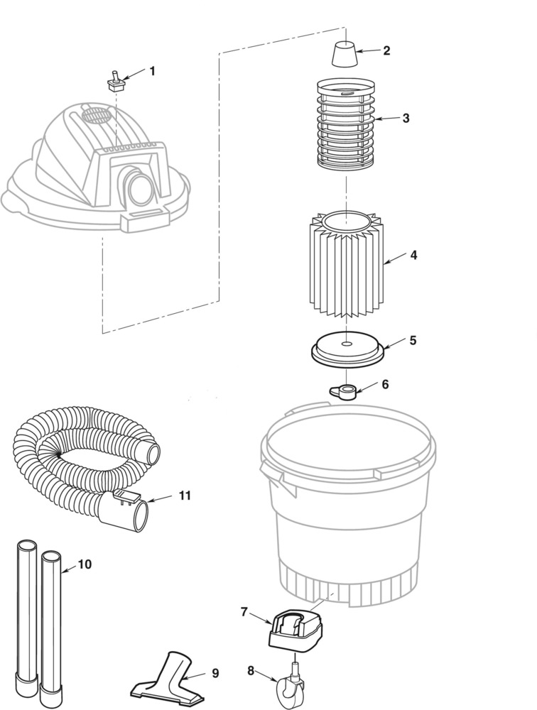 Wd06350 Vac Assembly Diagram and Parts List for AM2265  Ridgid Industrial Fan / Circulator