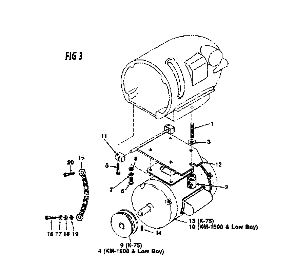 Fig-2 Diagram and Parts List for K-75  Ridgid Drain Cleaner