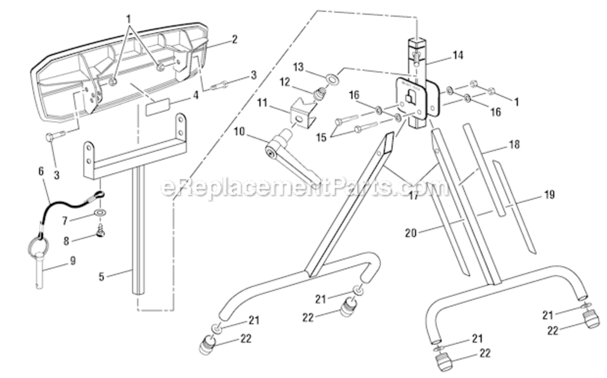 Page A Diagram and Parts List for AC9934  Ridgid Tool Stand & Cart