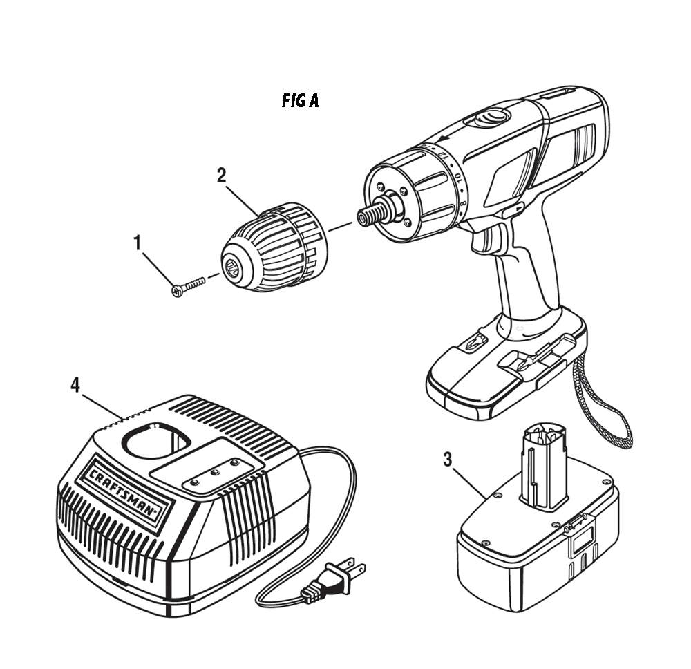 Fig-0 Diagram and Parts List for 973113450  Ridgid Cordless Drill