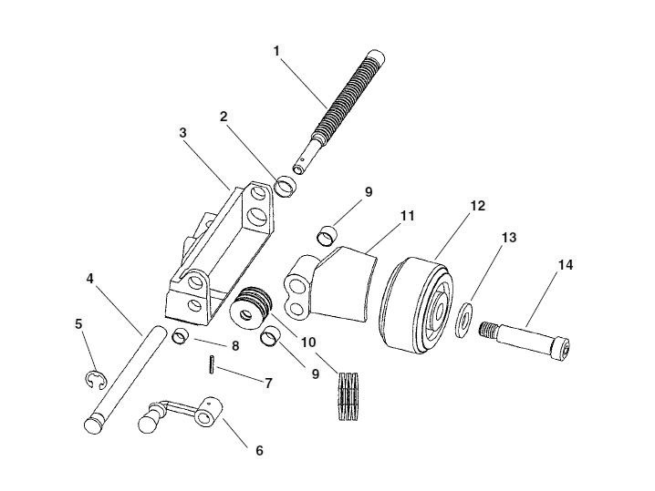 Stabilizer Diagram and Parts List for 64982  Ridgid Pipe Tools