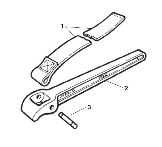 1 Strap Wrench Diagram and Parts List for 31335  Ridgid Wrench