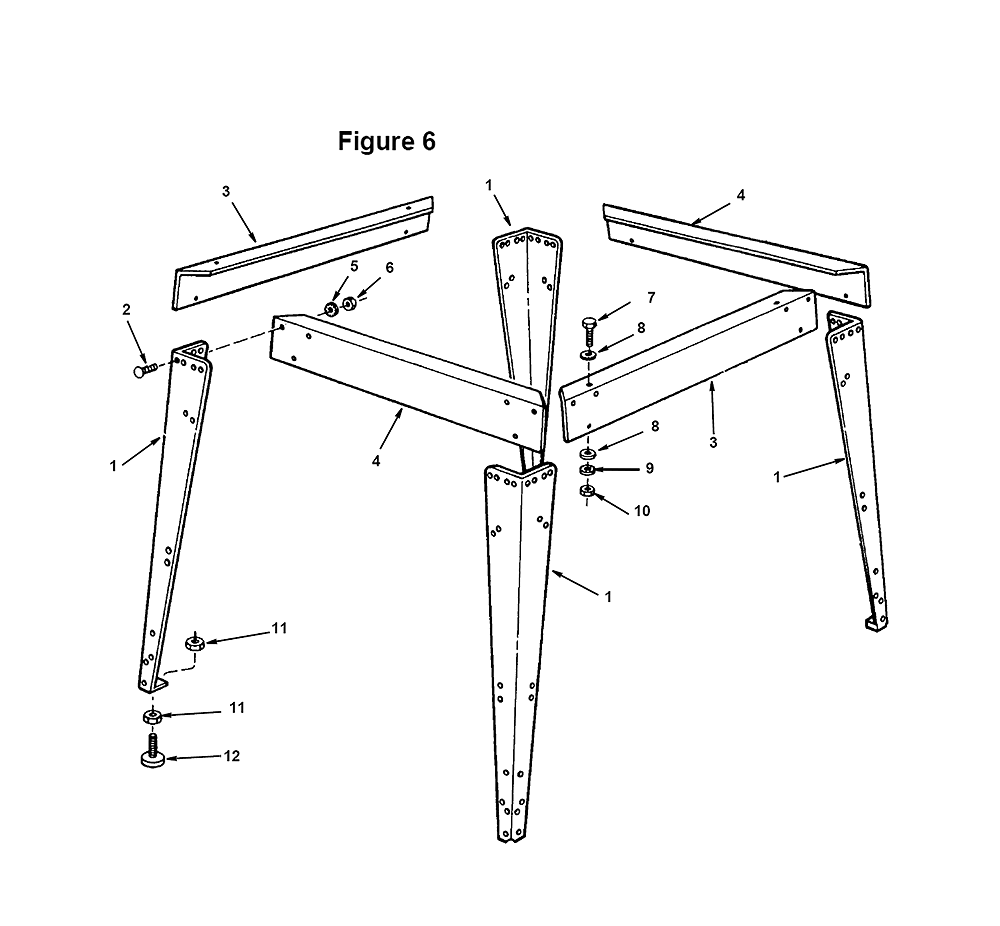 Fig-4 Diagram and Parts List for RS1000LS  Ridgid Saw