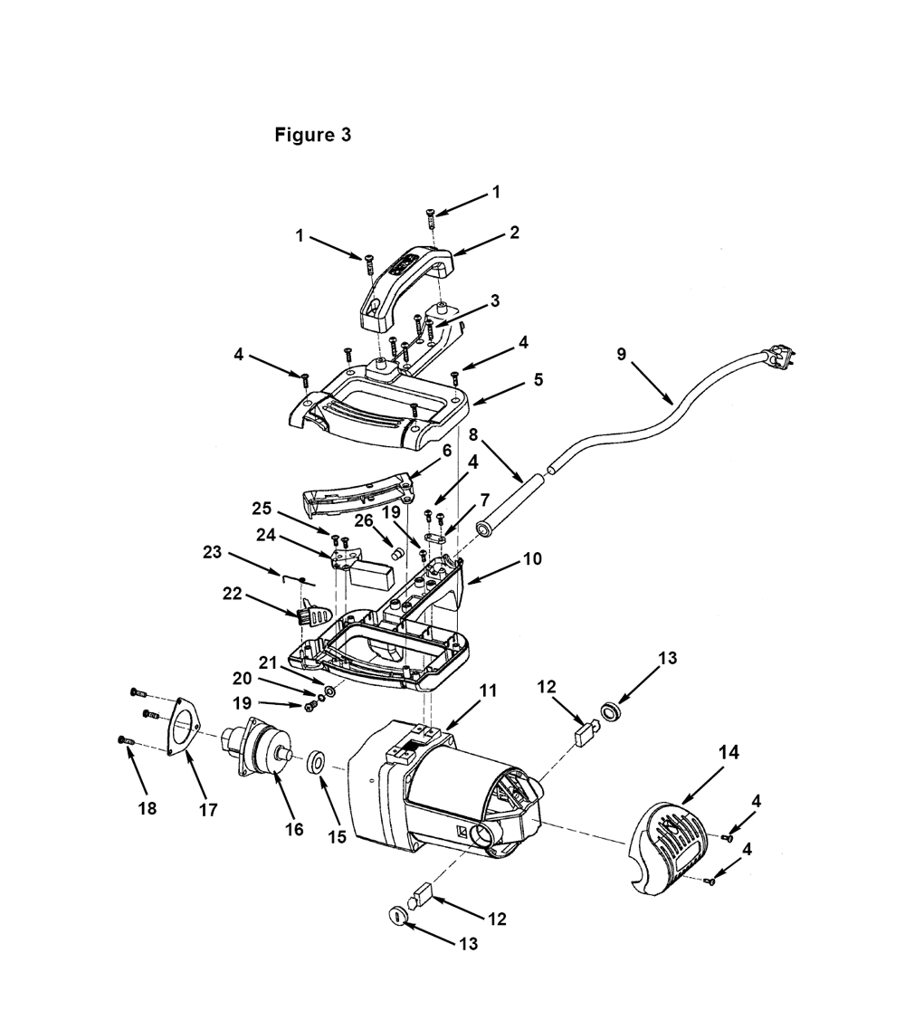 Fig-1 Diagram and Parts List for MS1250  Ridgid Saw