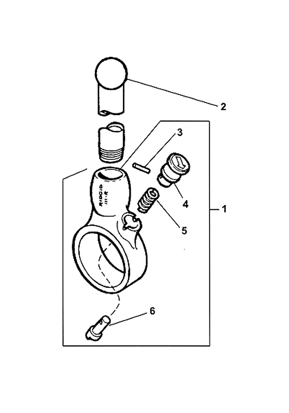 Fig-0 Diagram and Parts List for 12-R-RATCHET  Ridgid Pipe Tools