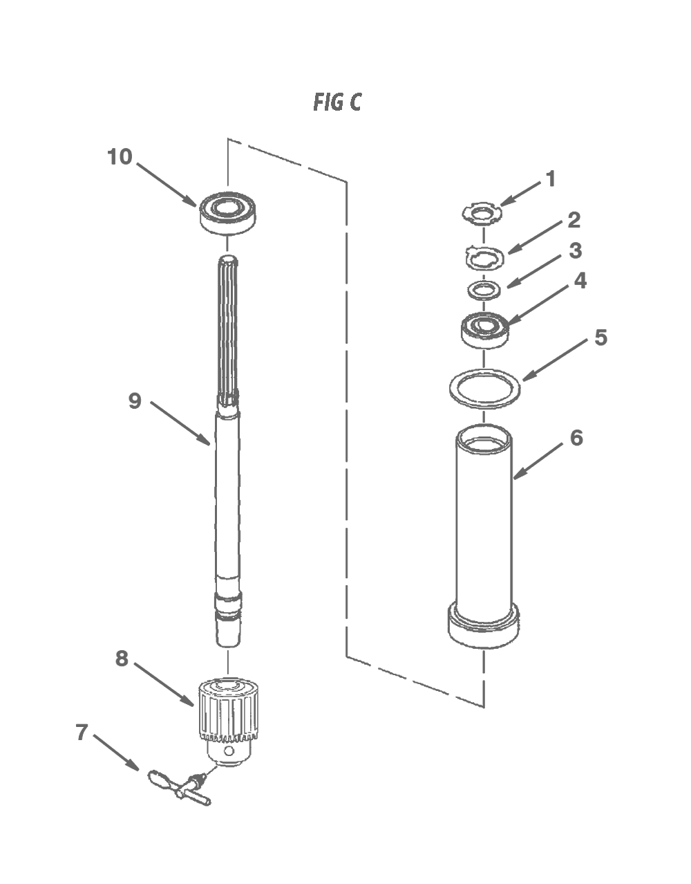 Fig-2 Diagram and Parts List for DP1550  Ridgid Drill Press