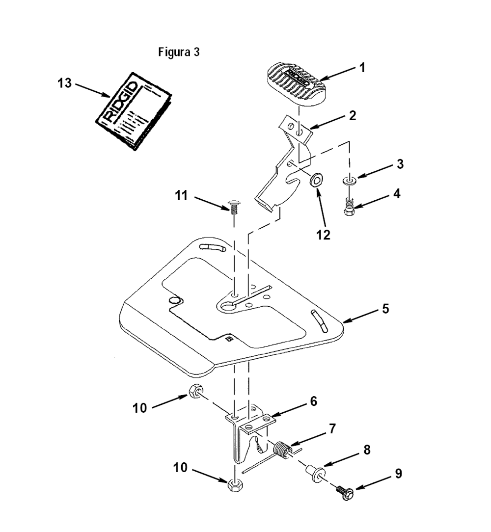 Fig-2 Diagram and Parts List for AC9950  Ridgid Miscellaneous