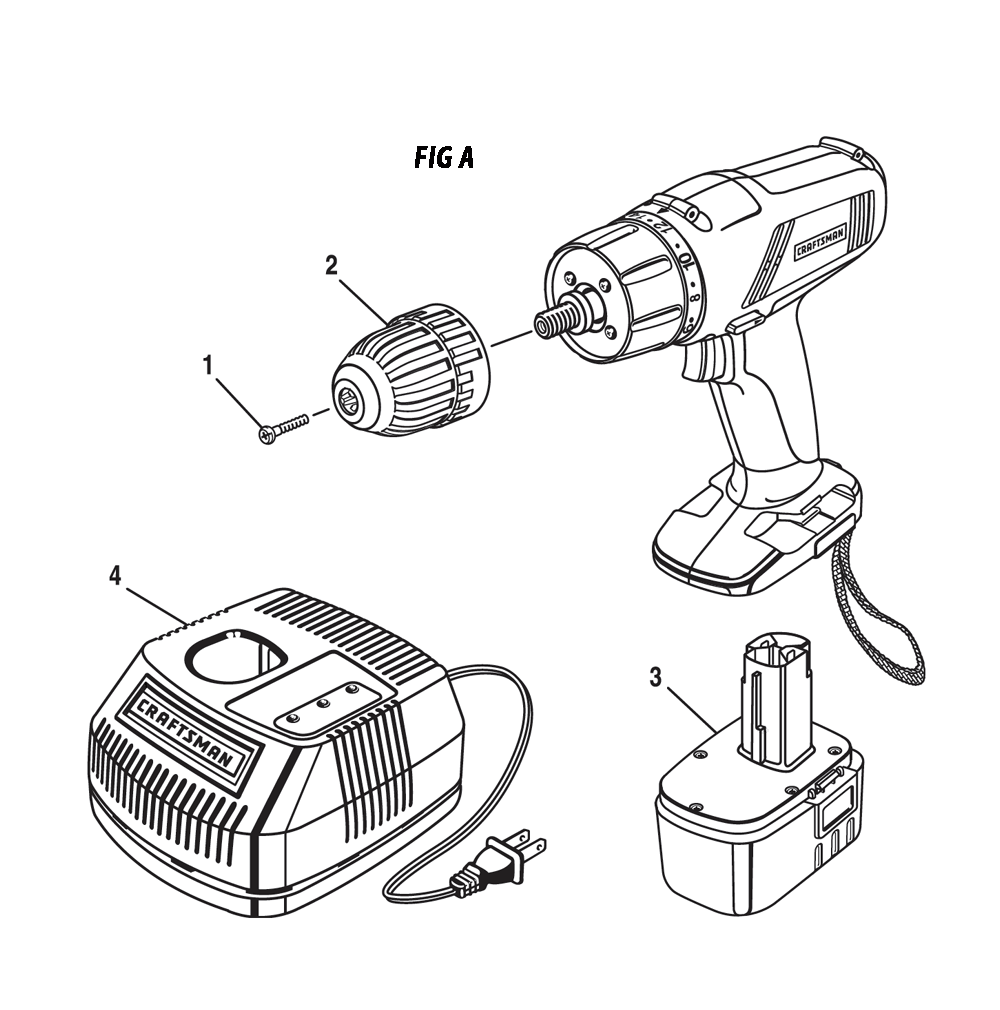 Fig-0 Diagram and Parts List for 97322703  Ridgid Cordless Drill