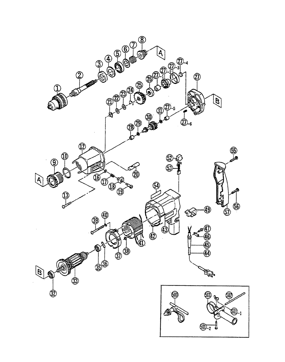 Fig-0 Diagram and Parts List for PD1921  Ridgid Wrench