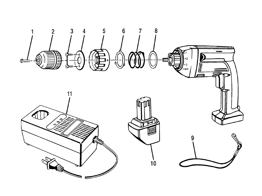 Fig-0 Diagram and Parts List for 973274960  Ridgid Cordless Drill