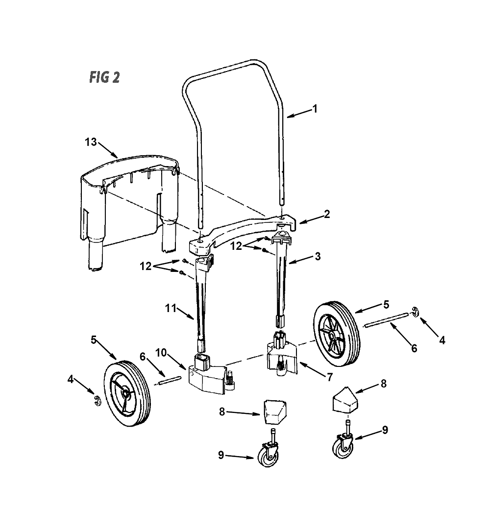 Fig-1 Diagram and Parts List for WD17300  Ridgid Utility Vacuum