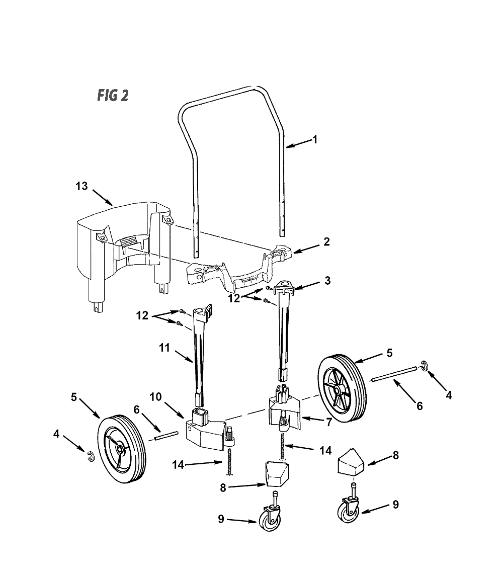 Fig-1 Diagram and Parts List for WD17351  Ridgid Utility Vacuum