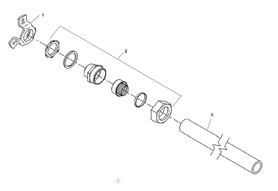 Guide Hose Assembly Diagram and Parts List for K-400 W (C-32 IW)(27028) Ridgid Drain Cleaner