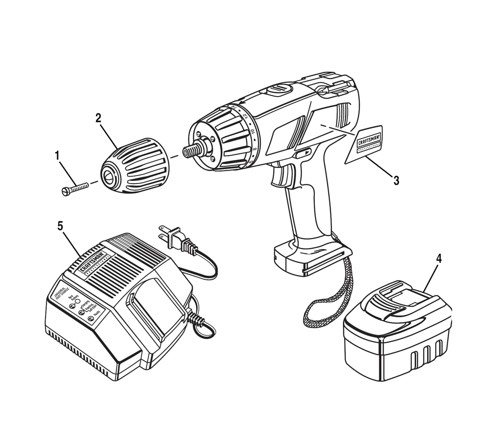 Fig-0 Diagram and Parts List for 9732716  Ridgid Cordless Drill
