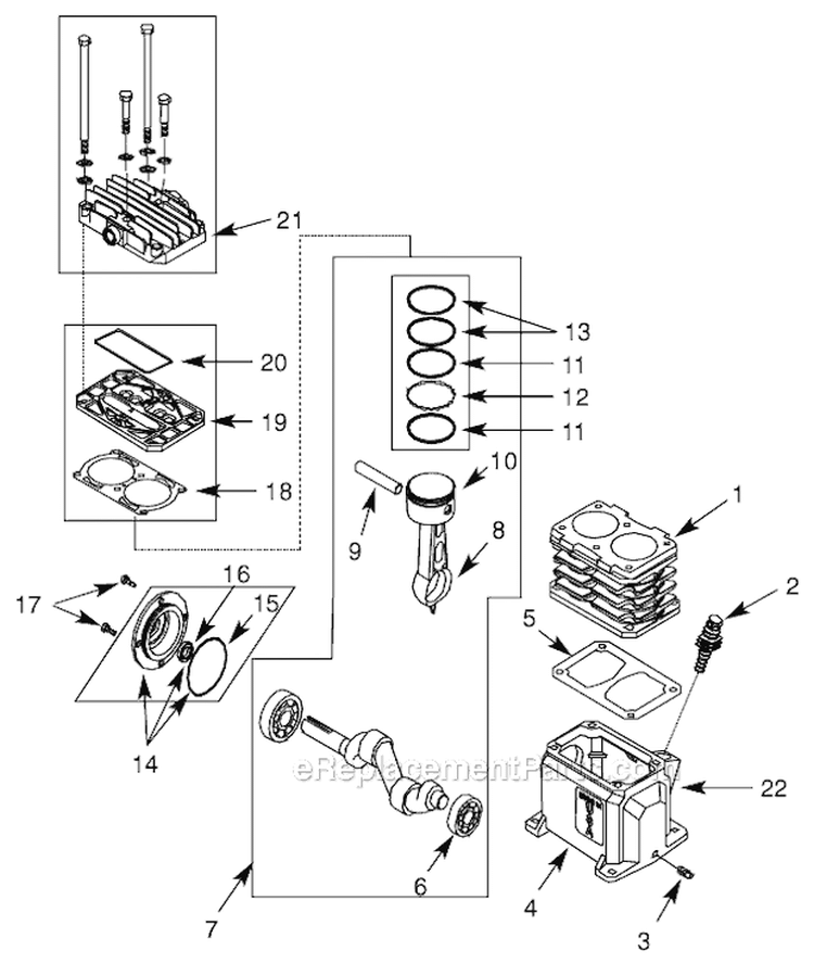 Piston 18168 - OEM Ridgid - eReplacementParts.com
