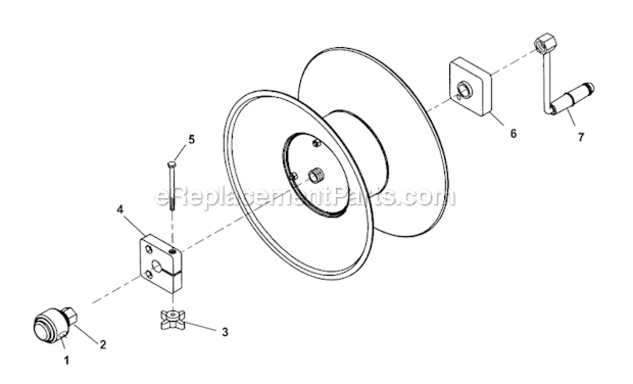 Hose Reel Components Diagram and Parts List for H-10  Ridgid Drain Cleaner