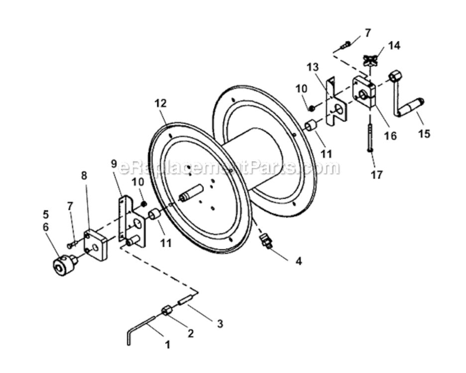 Reel Components Diagram and Parts List for H-30  Ridgid Drain Cleaner