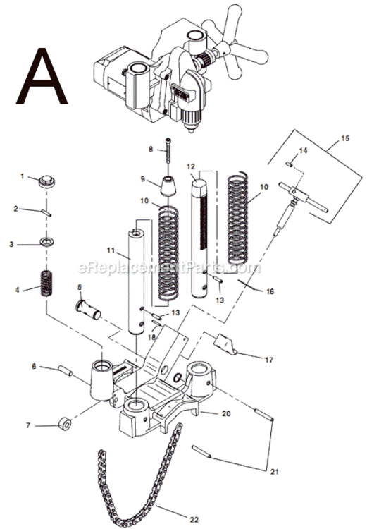 Page A Diagram and Parts List for HC-300  Ridgid Router