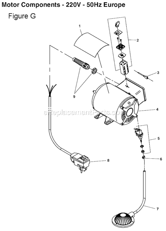Page G Diagram and Parts List for K-400  Ridgid Drain Cleaner