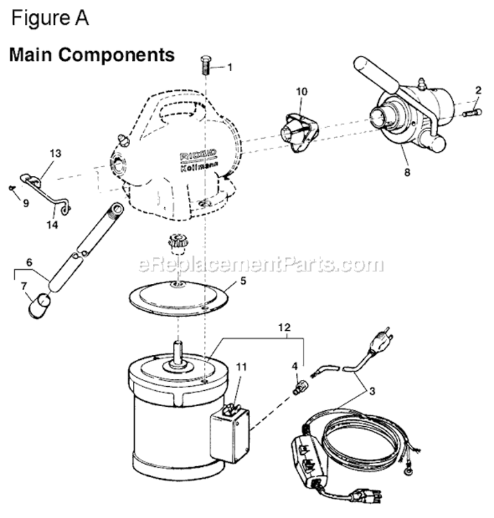 A-2244-x Rack And Pinion Assem 59975 - OEM Ridgid - eReplacementParts.com