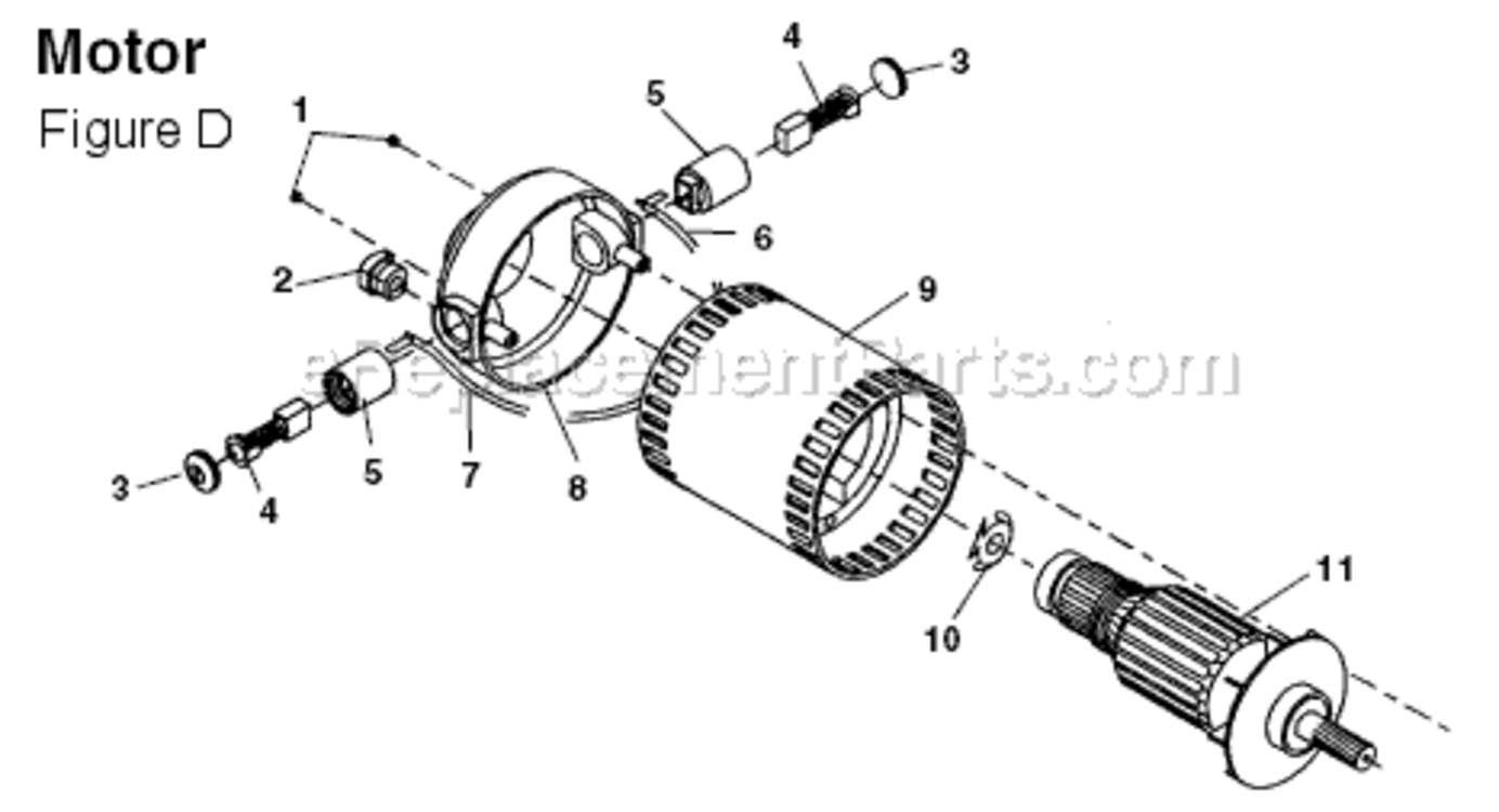 Page D Diagram and Parts List for K-7500  Ridgid Drain Cleaner