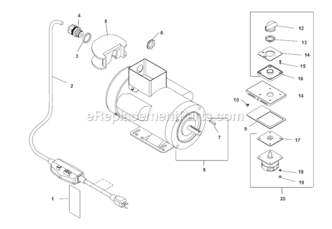 Page C Diagram and Parts List for KJ-1750  Ridgid Pressure Washer