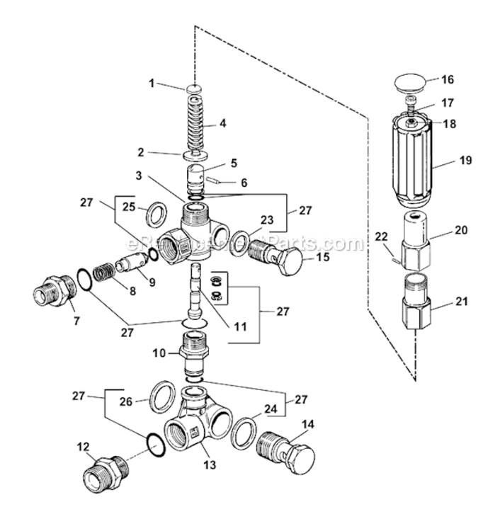 Page J Diagram and Parts List for KJ-3000  Ridgid Pressure Washer