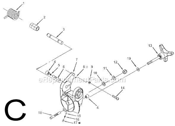 Page C Diagram and Parts List for MS12500  Ridgid Miter Saw