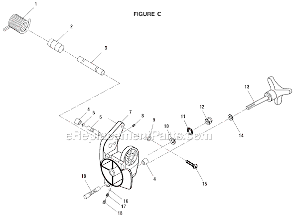 Page C Diagram and Parts List for MS1250LZ1  Ridgid Miter Saw