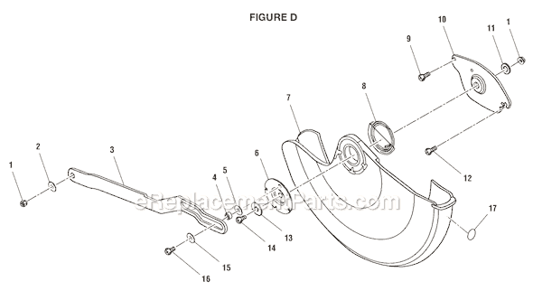 Page D Diagram and Parts List for MS1250LZA  Ridgid Miter Saw