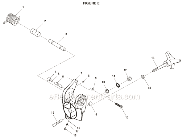 Page E Diagram and Parts List for MS1250LZA  Ridgid Miter Saw