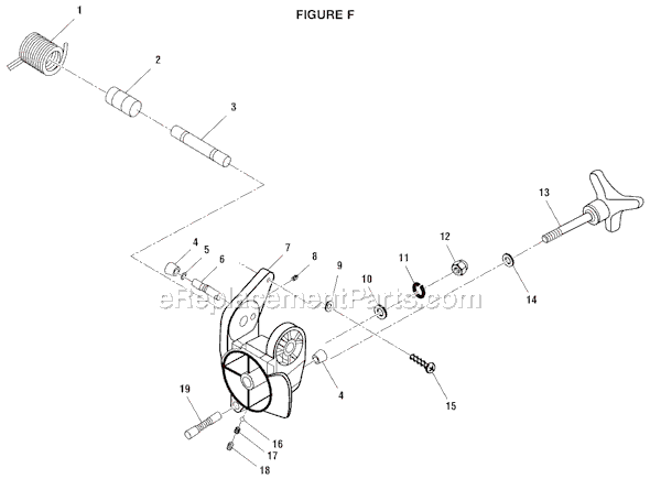 Page F Diagram and Parts List for MS1250LZ  Ridgid Miter Saw