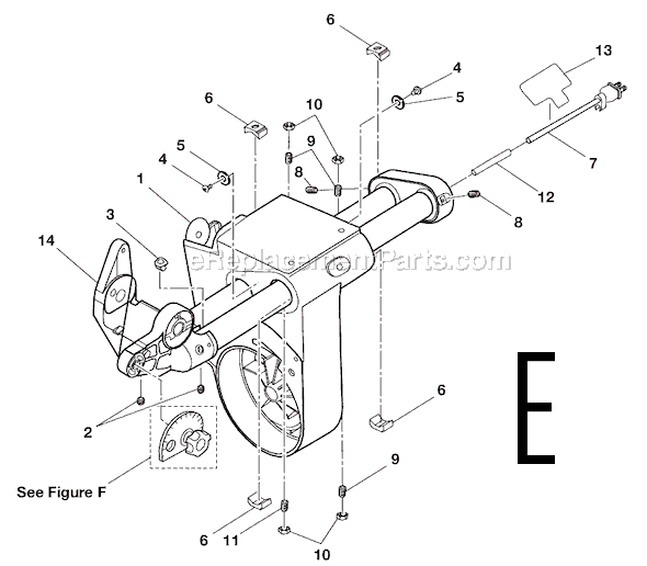 Page E Diagram and Parts List for MS1290LZ1  Ridgid Miter Saw