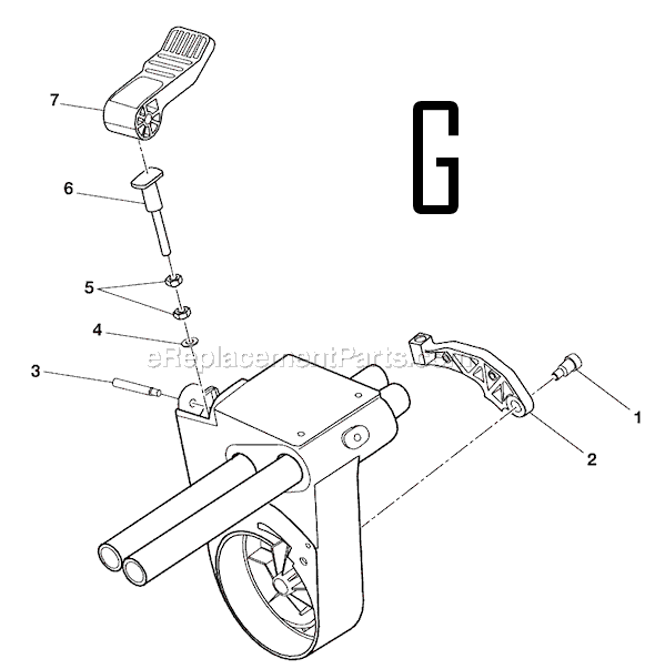 Page G Diagram and Parts List for MS1290LZ1  Ridgid Miter Saw