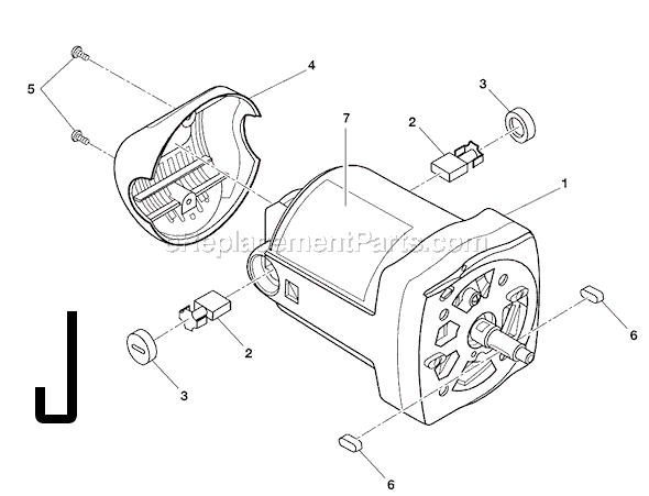 Page J Diagram and Parts List for MS1290LZA  Ridgid Miter Saw