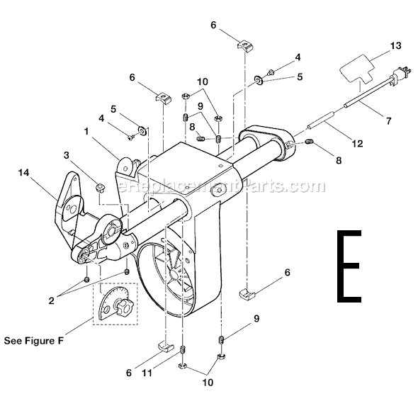 Page E Diagram and Parts List for MS1290LZA  Ridgid Miter Saw