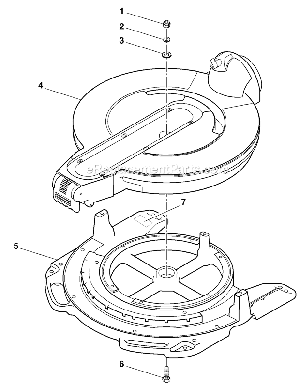 Page B Diagram and Parts List for MS1290LZ  Ridgid Miter Saw