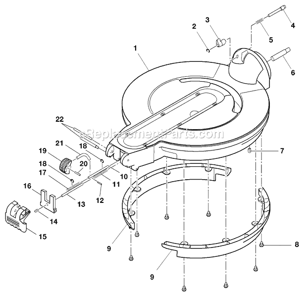 Page C Diagram and Parts List for MS1290LZ  Ridgid Miter Saw