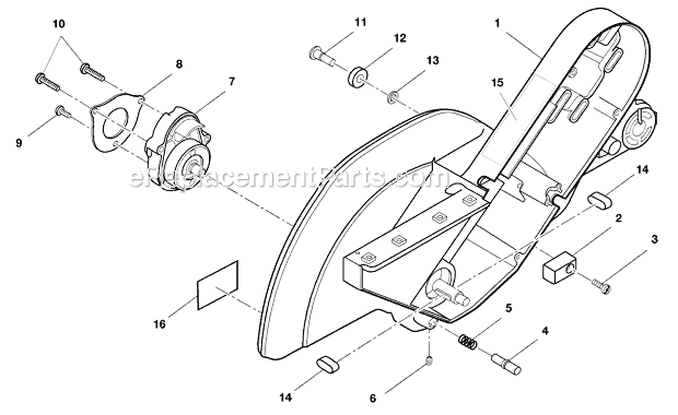 Page H Diagram and Parts List for MS1290LZ  Ridgid Miter Saw