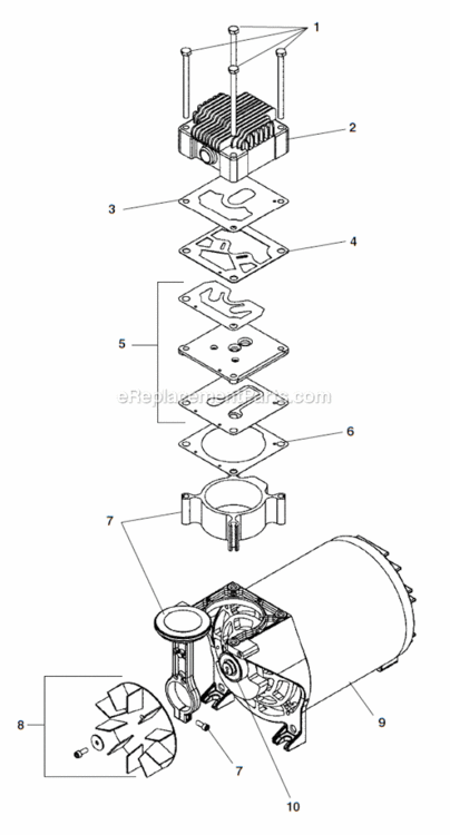 Page B Diagram and Parts List for OF45150B  Ridgid Compressor