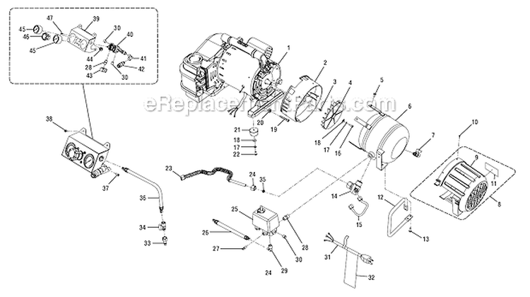 Page A Diagram and Parts List for OF50150TS  Ridgid Compressor