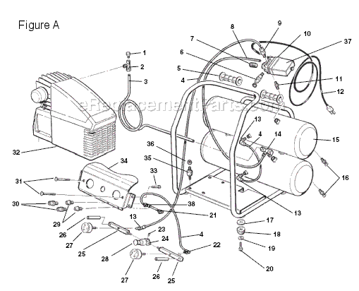 Page A Diagram and Parts List for OL50135  Ridgid Compressor