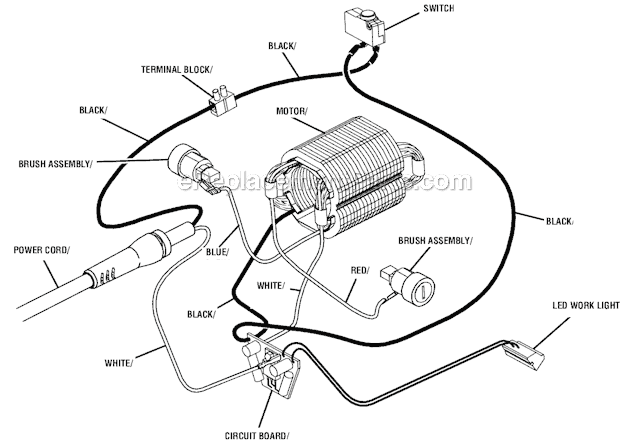 Page B Diagram and Parts List for R3101  Ridgid Jig Saw
