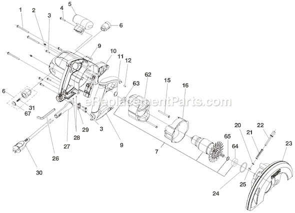 Page A Diagram and Parts List for R3201  Ridgid Circular Saw