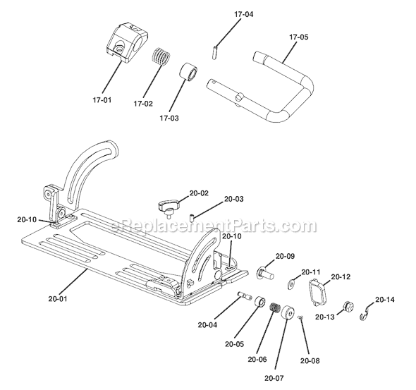 Page D Diagram and Parts List for R3210-1  Ridgid Circular Saw