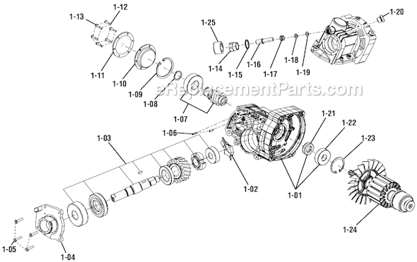 Page B Diagram and Parts List for R3210  Ridgid Circular Saw