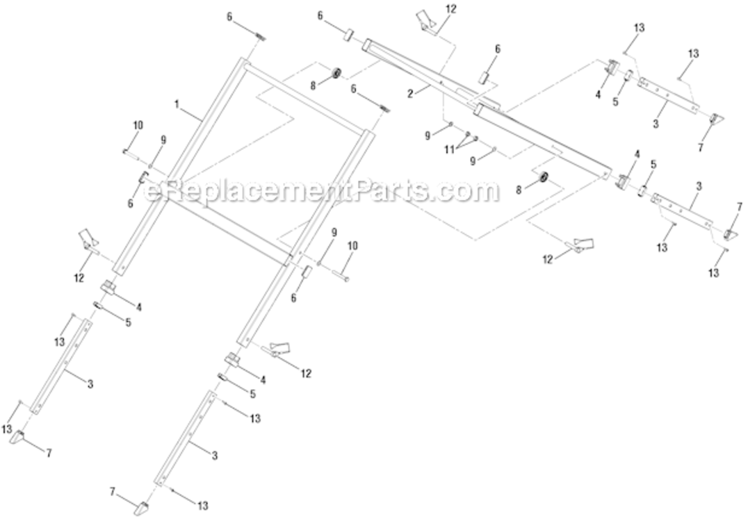 Page C Diagram and Parts List for R4030S  Ridgid Tile Saw